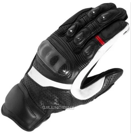 Мотоцикл углеродного защиты Прихватки для езды на велосипеде по бездорожью ездовые перчатки Leahther перчатки - Цвет: RE-VI Black