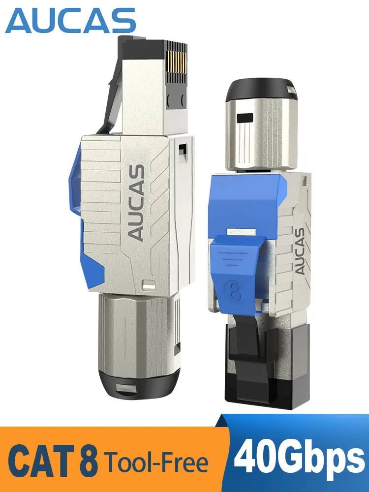 

AUCAS Rj45 Connector Cat8 Cat7 Cat6 Lan Cable External HDs Computer Accessories Computer Components Keystone Network Tools Crimp