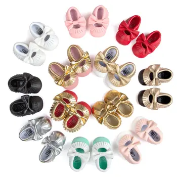 

Baby Girls Sneakers Mary Jane Flower Baby Shoes PU Leather Baby Moccasins Gold Bow Girls First Walker Toddler Shoes Hot Selling