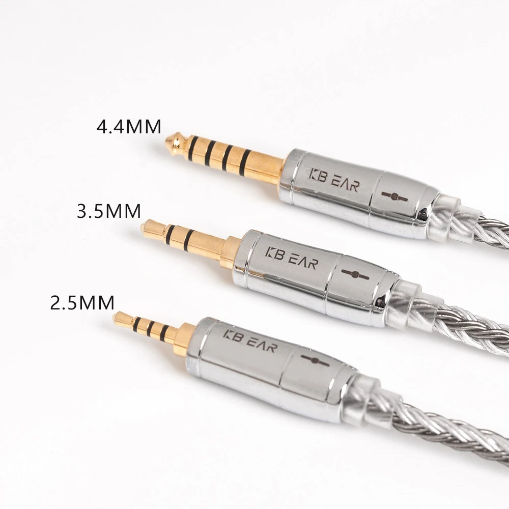 KB уха 16 Core посеребренный балансный кабель 2,5/3,5/4,4 мм с MMCX/2pin/QDC разъем для ZS10 Pro AS10 ZSX ZSN C12 BL-03