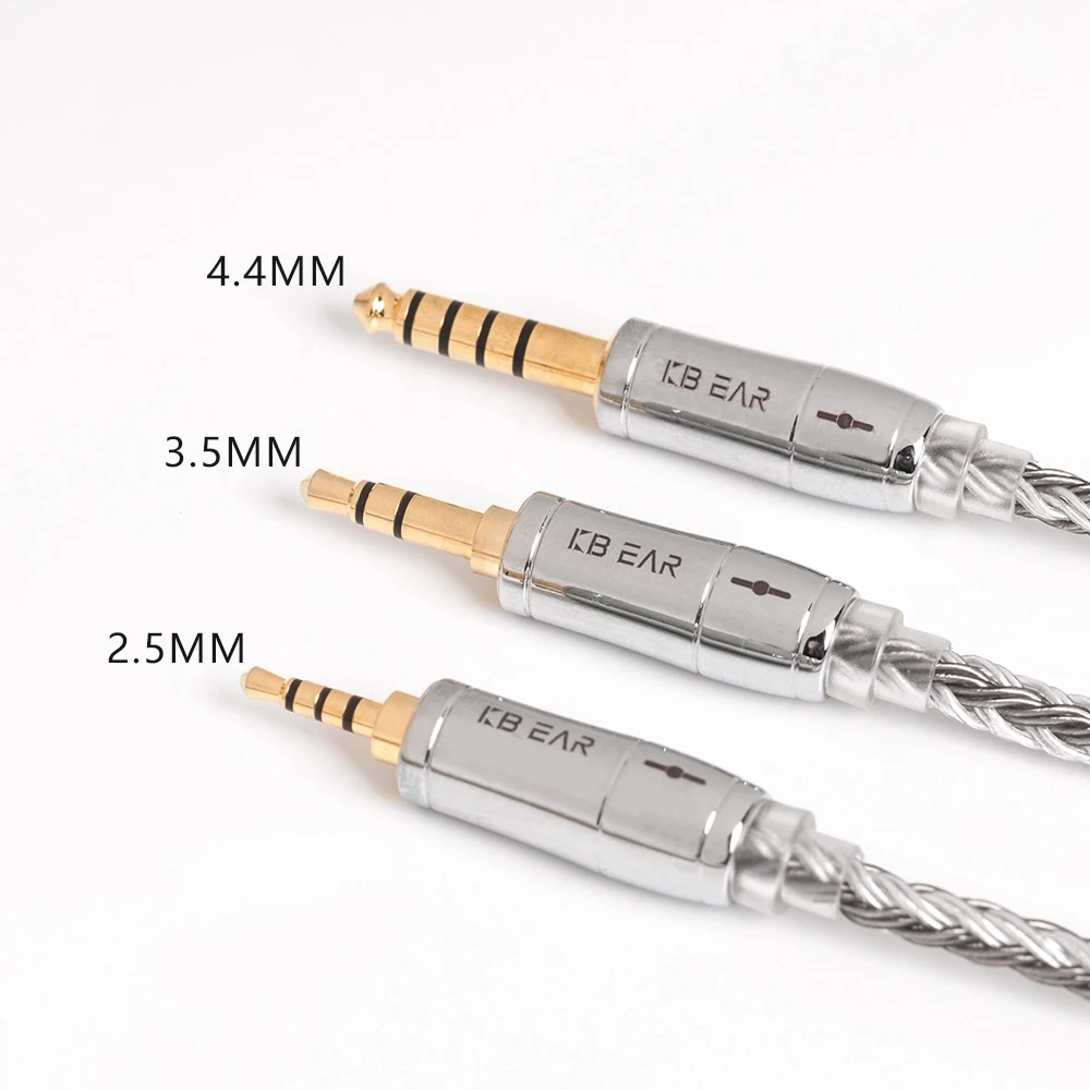 Banhado a Prata Fone de Ouvido Conector para kz Kbear Núcleo Balanceado Cabo 2.5 - 3.5 4.4mm Mmcx 2pin Qdc Earbuds Bl-03 16 - Image 2