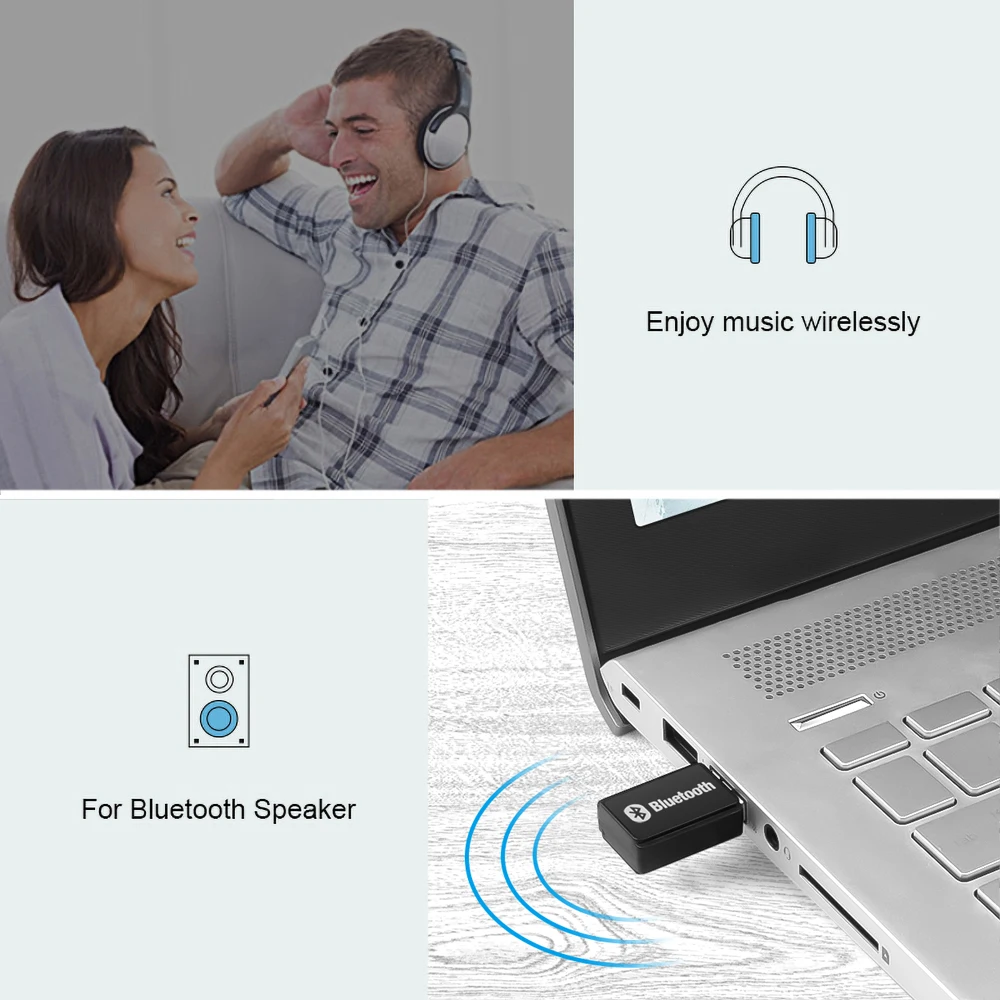 KEBIDU Bluetooth 5,0 аудио передатчик стерео музыка для компьютера мини USB Bluetooth передатчик беспроводной адаптер