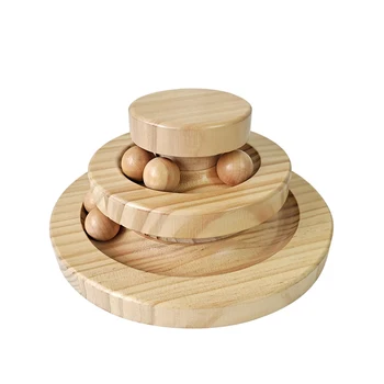 

Wooden Cat Turntable Cat Toy Cat Turntable Puzzle Mouse Funny Cat Stick Pet Cat Scratch Board Toy Cat Supplies