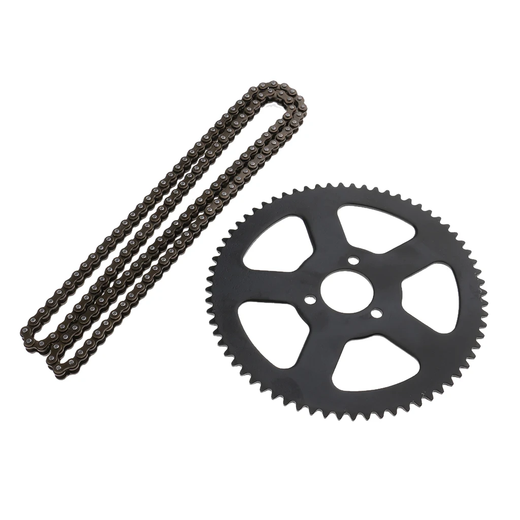 68T Rear Wheel Sprocket Disc + 25H Drive Chain + 7T Clutch Drum Gear Box Replacement Parts for 47 49cc 2 Stroke Dirt Bike