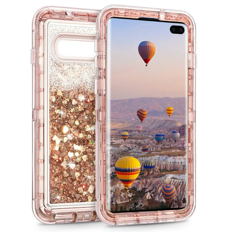 Bling Liquid Quicksand Phone Case for Samsung S10 Plus S10e NOTE 10 S20 20 Ultra Clear Back Cover | Мобильные телефоны и