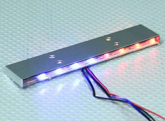 

RC Car Roof Top 16 LED RC Police Light Bar Kit W/9 Flash Mode For 1/10 Scale Emergency RC Car Truck hpi losi