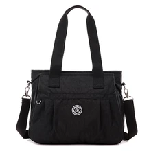Женские сумки-мессенджеры, новая женская сумка-тоут, простая дизайнерская Водонепроницаемая нейлоновая сумка через плечо с верхней ручкой, большая сумка на плечо