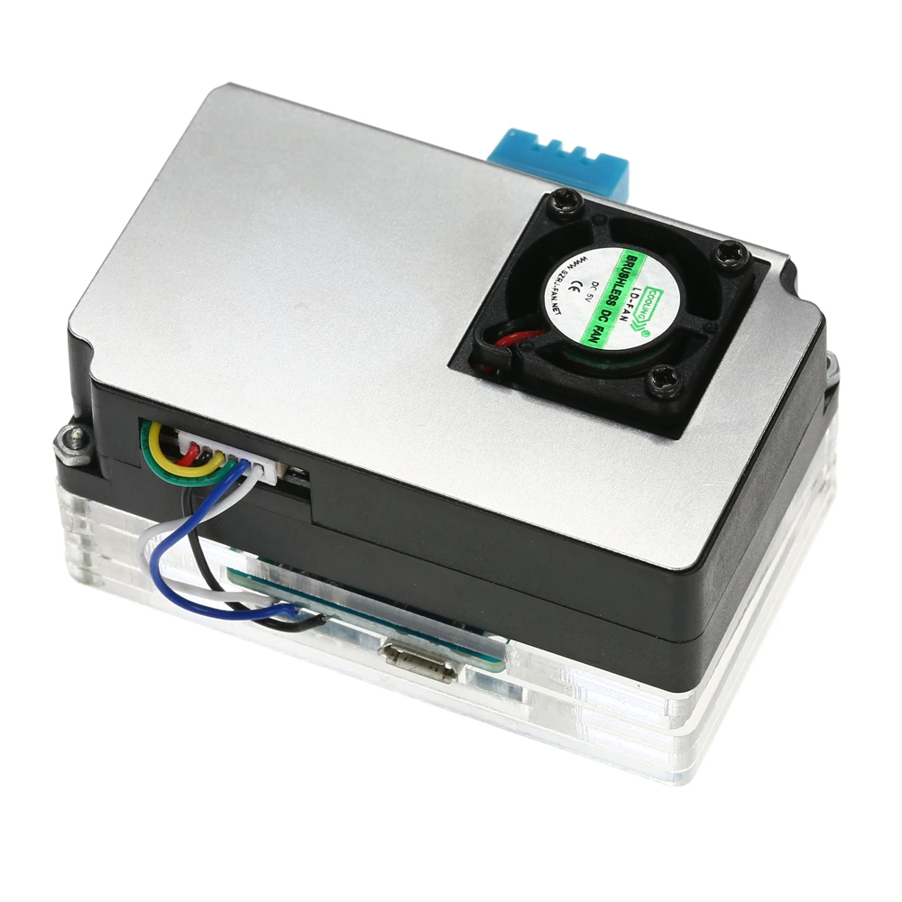 Детектор окружающей среды PM2.5 DIY Kit монитор качества воздуха с прозрачным корпусом ЖК-лазерный датчик& DHT11 датчик температуры и влажности