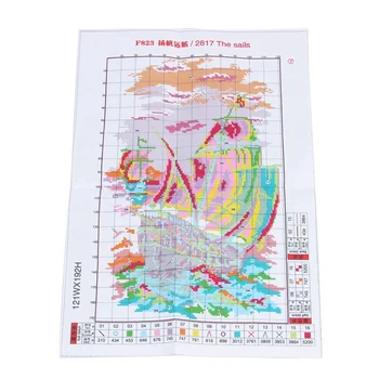 

New DIY hand embroidery cross stitch suit embroidery set 11CT printing sailboat cross stitch 37 * 54cm home decoration