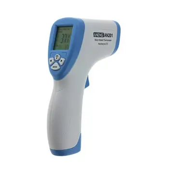 

AN201 Digital Thermometer Infrared Baby Adult Forehead Non-contact Infrared Thermometer with LCD Backlight (Blue)