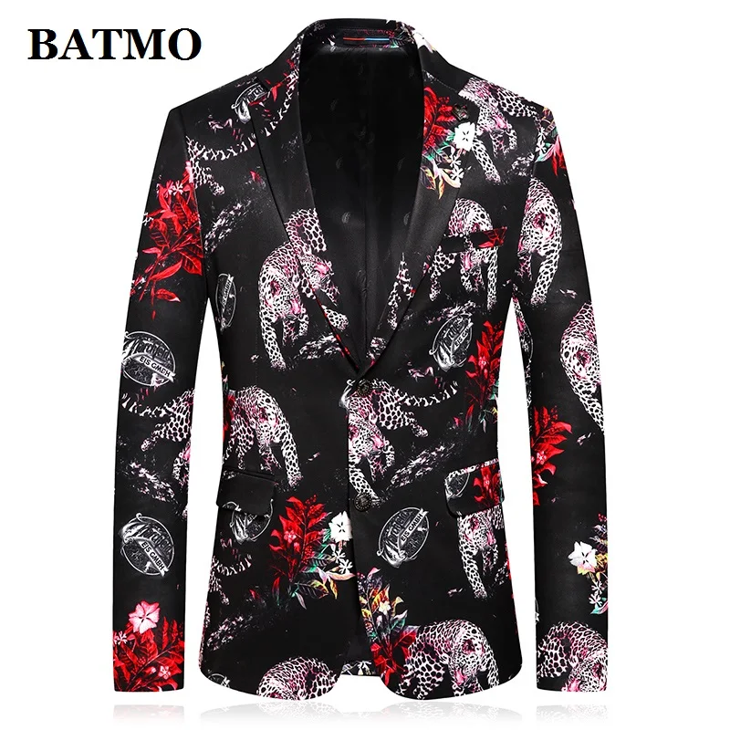 BATMO Новое поступление Печатный Тонкий Повседневный блейзер для мужчин, мужские куртки с принтом, плюс размер M-4XL C772
