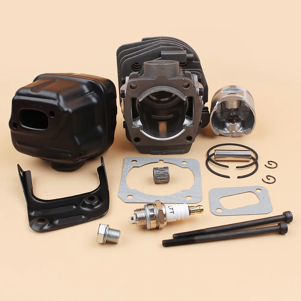45mm Cylinder Piston Exhaust Muffler Bolt Motor Set For Husqvarna 353 340 346 346XP 350 351 345 Chainsaw Engine Rebuild Kit 6