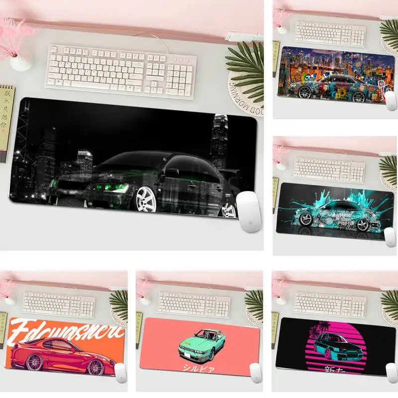 car eat sleep JDM Customized Computer Laptop Anime Mouse Mat Gaming XL Large Gamer Keyboard PC Desk Tablet MousePad | Компьютеры и