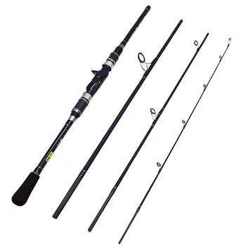 

Portable Sea Fishing Rod Sea Casting Rod Intercalation Black 2.1M Carbon Saltwater Fishing Rod Durable Practical Outdoor Sport