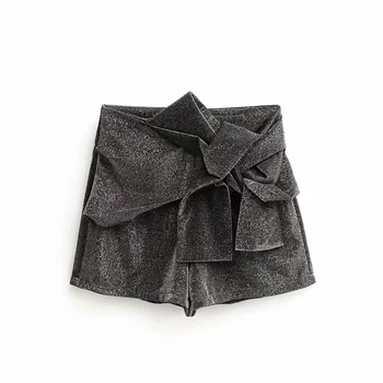 

High Waist Shorts Women Sexy Booty Shorts Korean Summer Knit Short Lace Up Hot Shorts Ladies Fashion Mini Sparkly Sweatpants