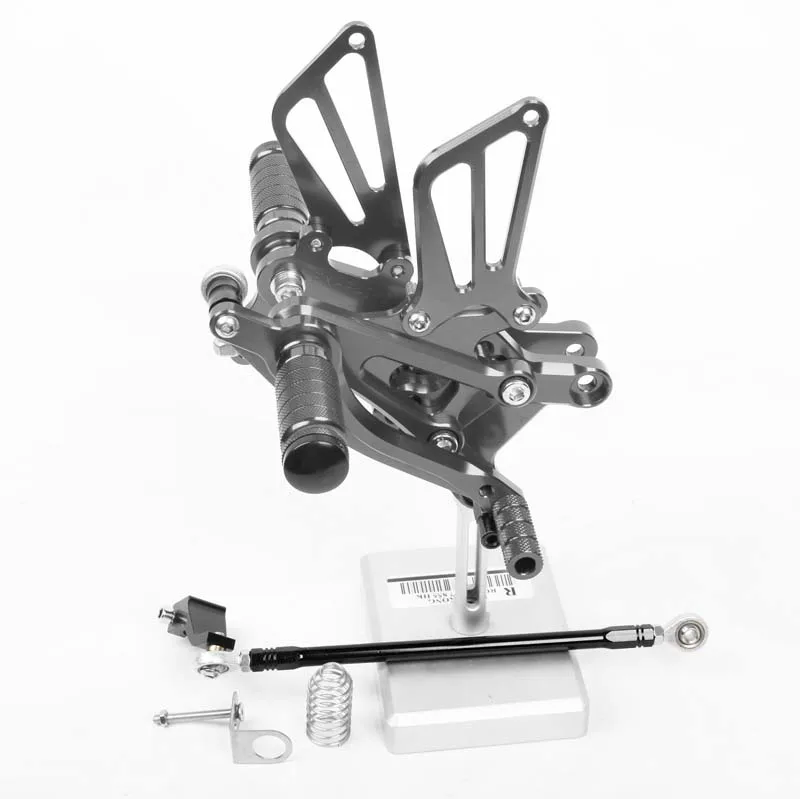 SMOK педаль мотоцикла для Honda F4 1999-2000 F4i 2001 2002 2003 2004 2005 2006 2007 алюминиевый сплав Rearset подножки - Цвет: Titanium