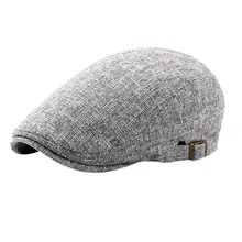Мужской винтажный хлопоковый берет кепка Повседневная солнцезащитная Кепка Newsboy с козырьком s Forward шапки Регулируемая бумага мальчик Кабби Гольф Кепка джентльмена
