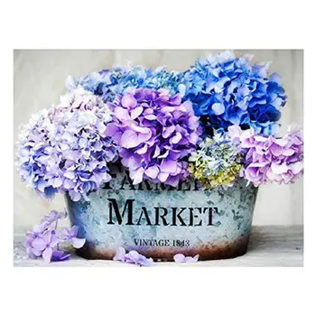 

DIY Diamond Embroidery Forest Lavender Basket Diamond Painting Cross Stitch square Drill Decoration