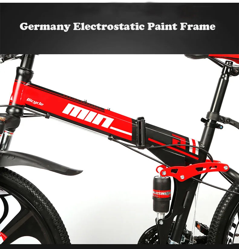 Top 21-Speed Mountain Folding Bicycle 24/26-inch Double Shock Absorption Variable Speed Fast Bike For Male And Female Students 2