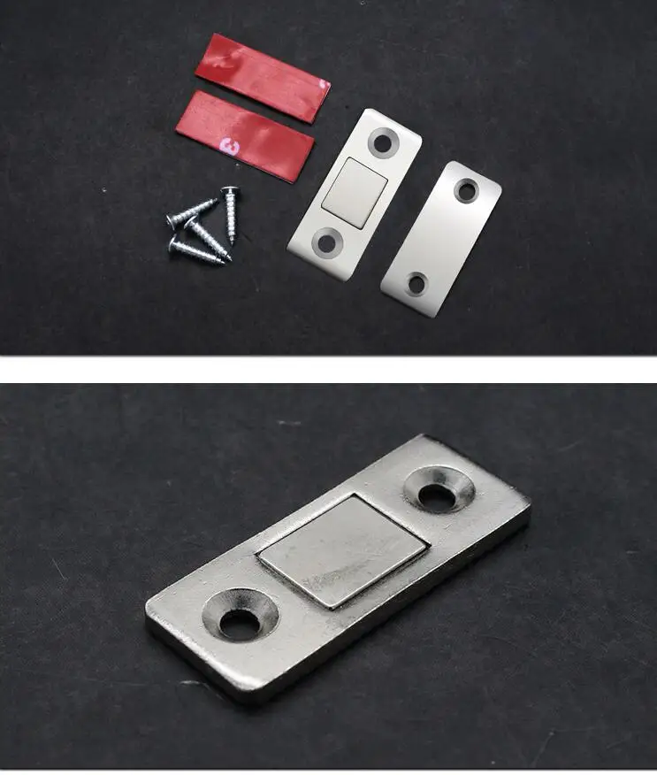 1 Juego de tope magnético Stealth para puerta, pestillo para puerta sin