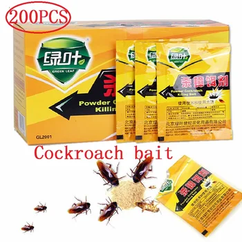 

200 Packs Pest Control For Roach Cockroach Killer Powerful Green leaf cockroach bait environmental protection insecticide