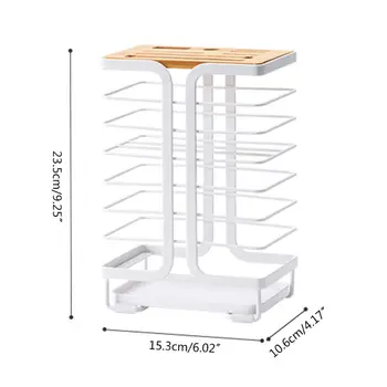 

8 Slots Kitchen Knife Block Storage Rack Rest Shelf Drain Tray Stand Holder Home 37MB
