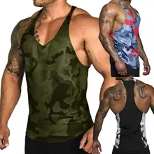 Мужская майка камуфляжная свободная повседневная спортивная майка для бега и велоспорта Модная Повседневная Новинка