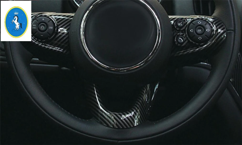 Yimaautotrim Крышка для руля и кнопки, аксессуары, отделка 3 шт. для Mini Cooper F55 F56 F57 3 двери/5 дверей