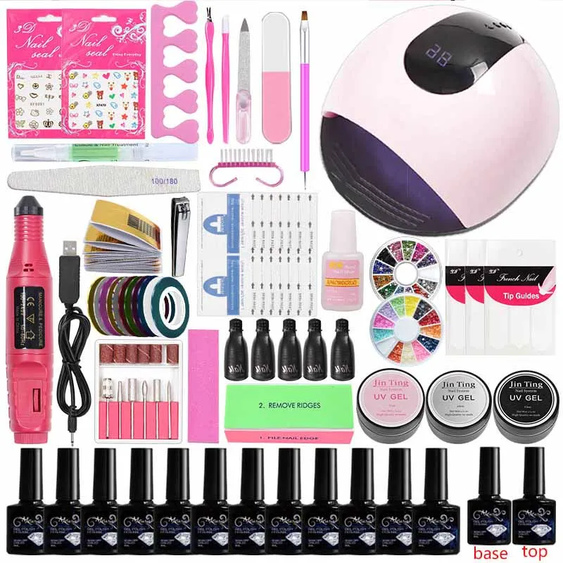 Billige Nagel Set 18 36 lampe SONNE X5 UV LED Lampe Trockner   12 stücke Nagel Gel Polish Kit Tränken Weg Maniküre set Gel Nagellack Für Nail art Werkzeuge