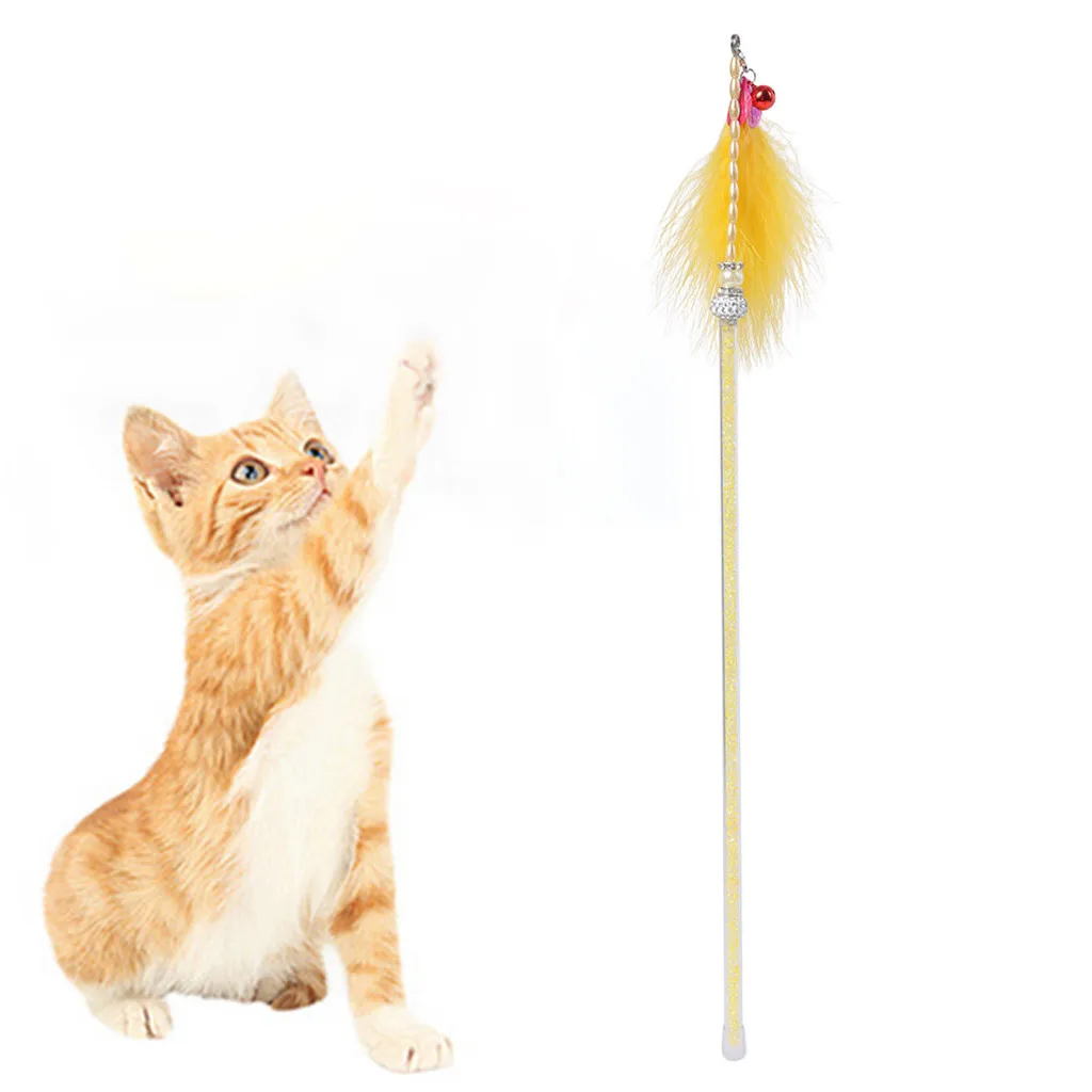 Котёнок Кот Игрушка интерактивная игрушка Мягкий шар и Кот перо и колокольчик игрушка для домашних животных волшебная игрушка с цветными бусинами игрушка для кошек