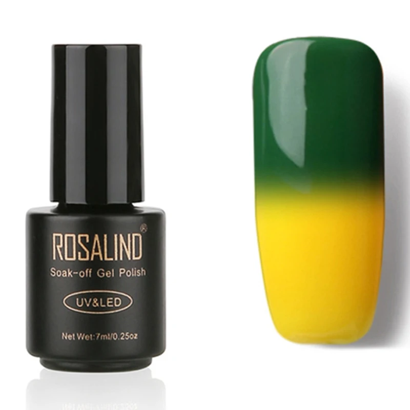 

Rosalind Gel 1S Temperature Changing Nail Polish 7Ml Soak Off Nail Gel Polish Vernis Semi Permanent Uv Led Glitter Nail Lacque