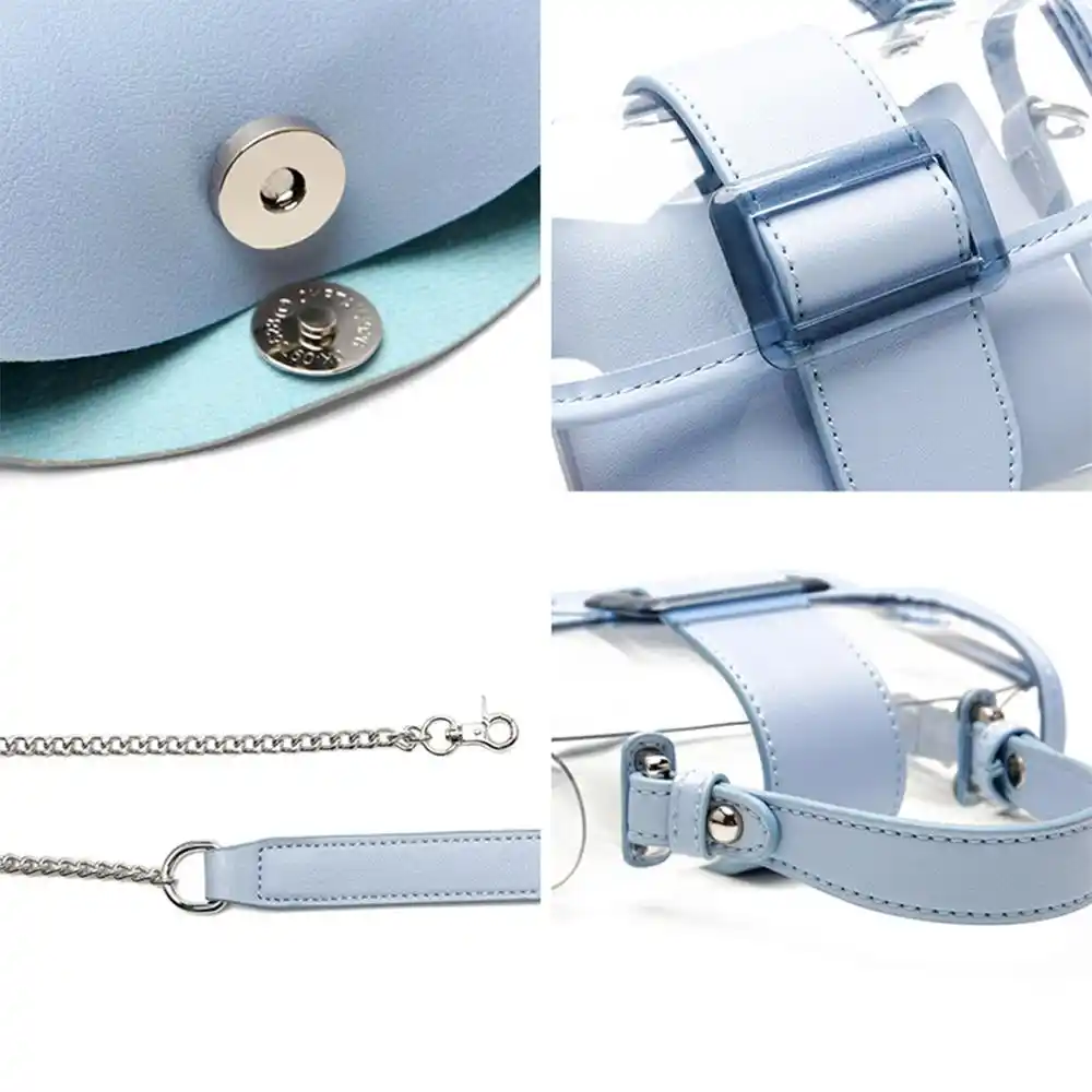 clear bag with chain strap