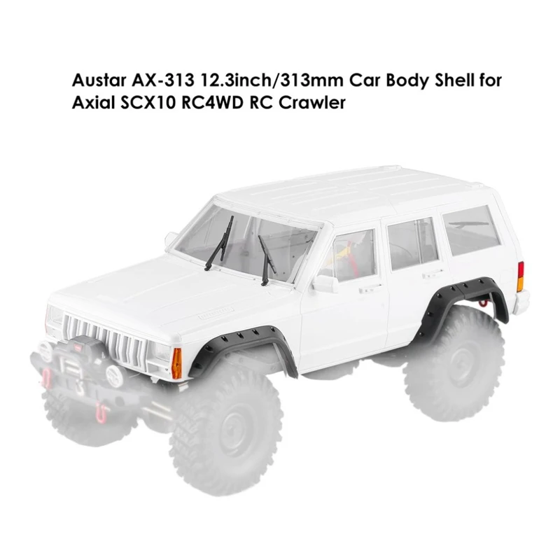 Жесткий пластик 12,3 дюйма 313 мм Колесная база Cherokee корпус для 1/10 RC Гусеничный осевой SCX10 и SCX10 II 90046 90047