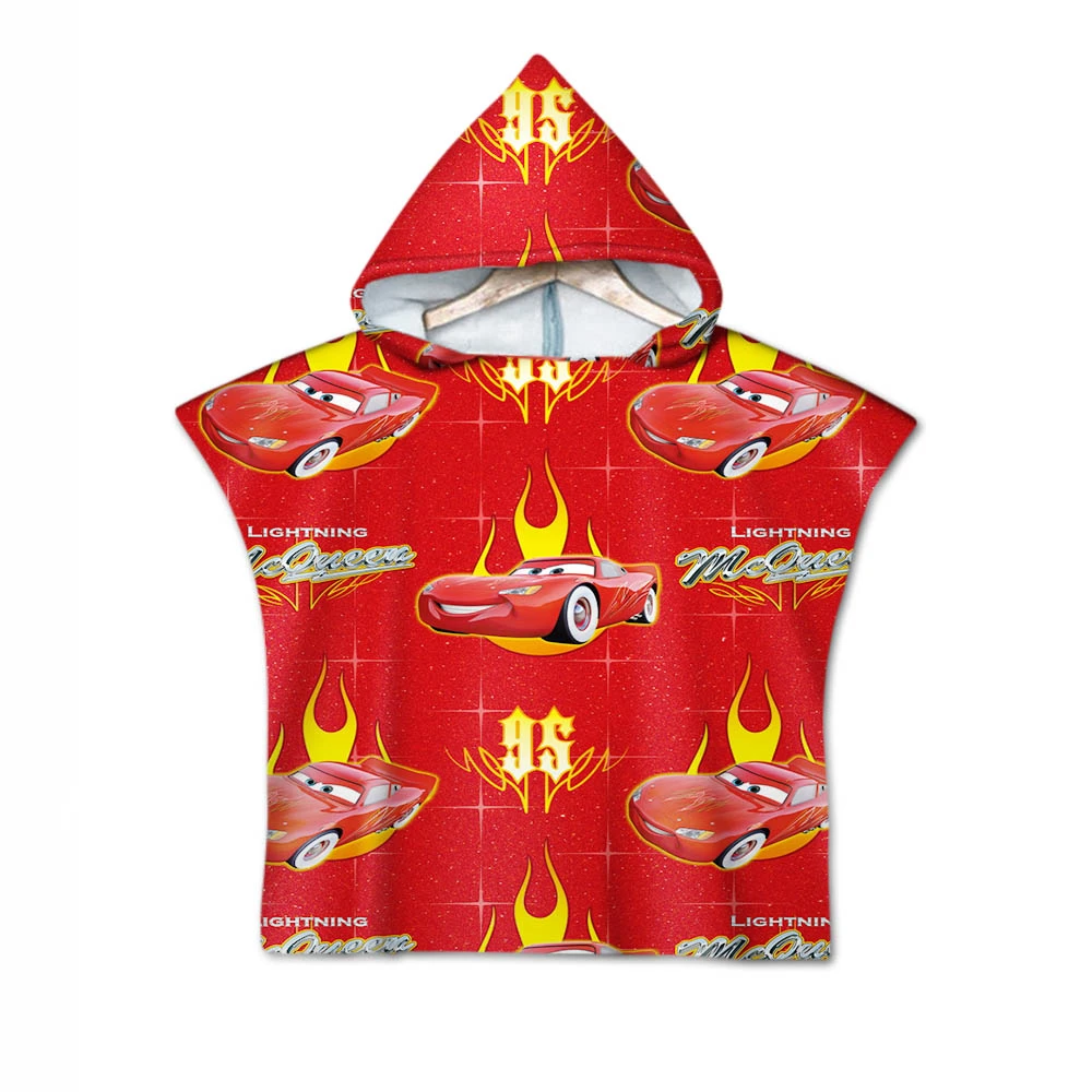 Serviette De Bain Enfant à Capuche - Poncho Microfibre Doux Dessin Animé, Séchage Rapide, Taille 60x120 Cm (3-12 Ans)