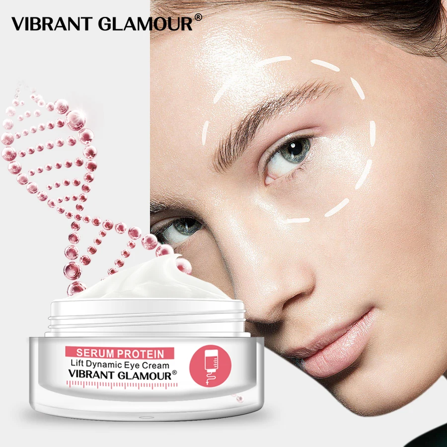 

VIBRANT GLAMOUR Serum Protein Eye Cream Anti-Aging Wrinkle Lifting Firming Skin Remover Dark Circles Against Puffiness Eye Care