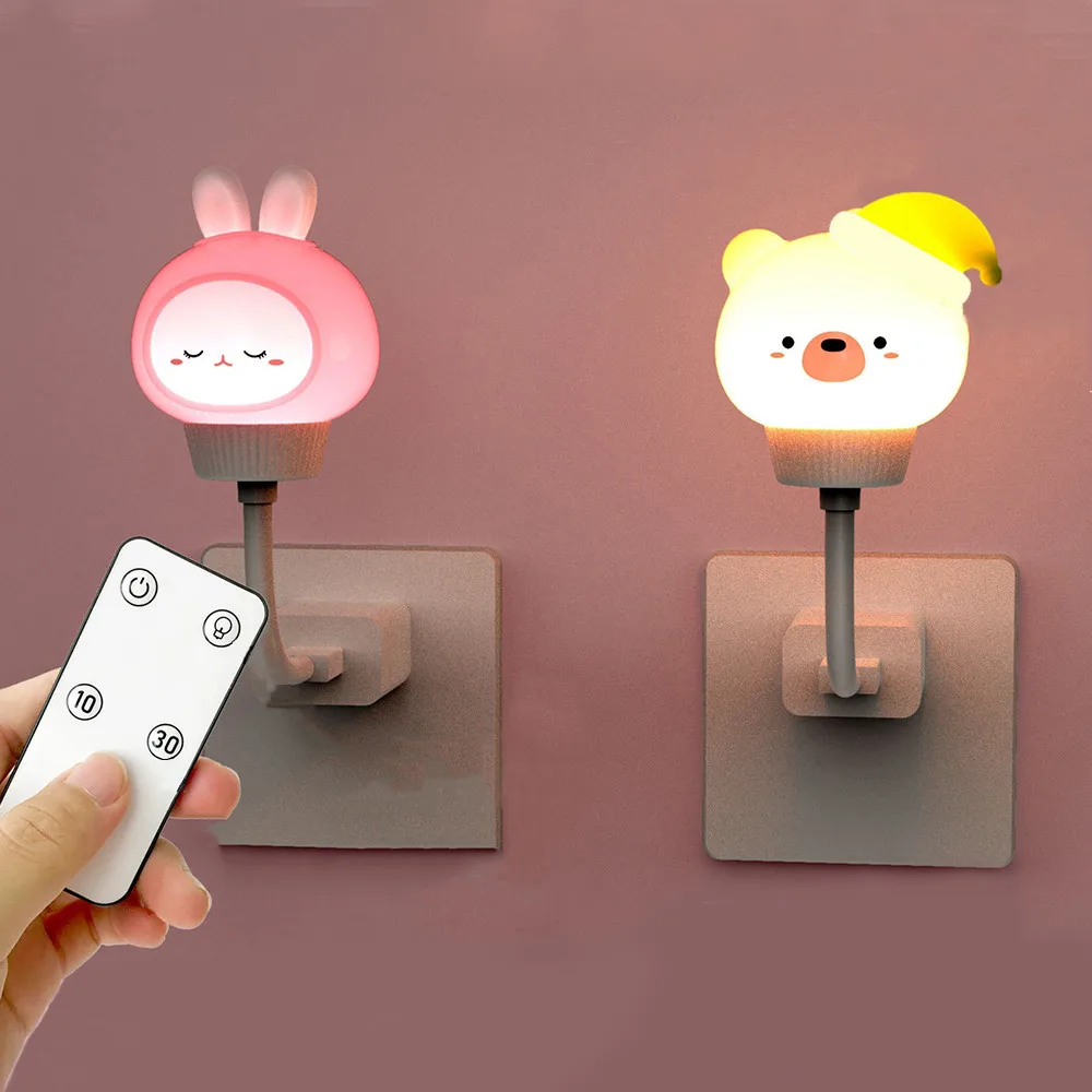 Night Light Children's Lamp USB LED Night Lamp Bear Rabbit For Baby Night Light Bedroom Decor Gift Kid Lamp