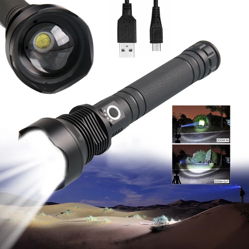 XHP70.2 самый мощный светодиодный светильник-вспышка с usb зумом тактический фонарь xhp70.2 18650 или 26650 перезаряжаемый аккумулятор ручной светильник