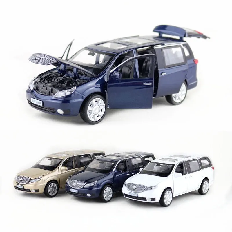 

1/32 New Special Die-casting Metal GL8 Commercial Vehicle Six Open Door Toy Car Simulation Model Furniture Display Collection
