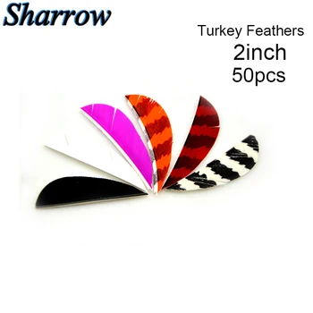 

50pcs 3 inch Turkey Feather Real Feather Arrow Vans For Arrow DIY Fletches Feather Arrow Accessory RW Real Feather