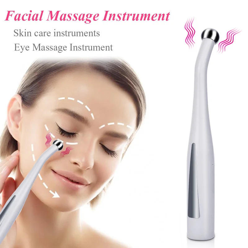 2 in 1 Inductive Electric Face Eye Massager Anti Wrinkle Aging Massage Machine EMS Negative Ion Importing Eyes Care Device | Красота и