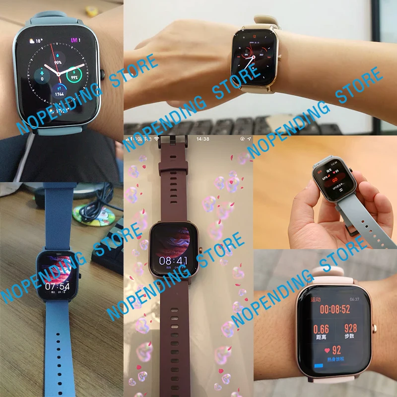 Presale Global Version Amazfit GTS Smart Watch 1.65 Inch Retina Display 5ATM Waterproof Smartwatch 14Days Battery GPS Music Control Leather Silicon Strap161-1