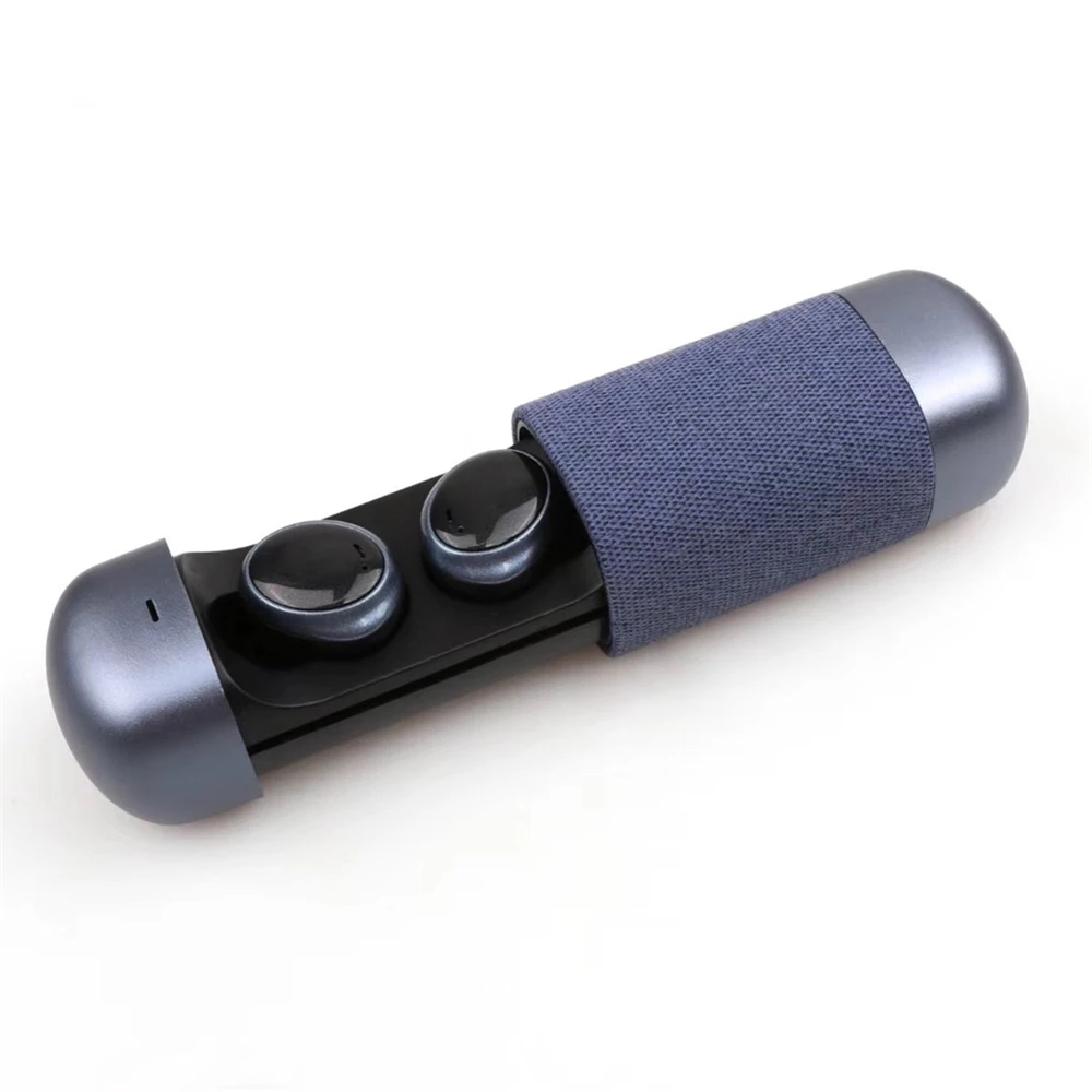 TWS, беспроводные наушники, 3D стерео мини Bluetooth наушники, 5,0, двойной микрофон, спортивные водонепроницаемые наушники, гарнитура для автоматического сопряжения - Цвет: Синий