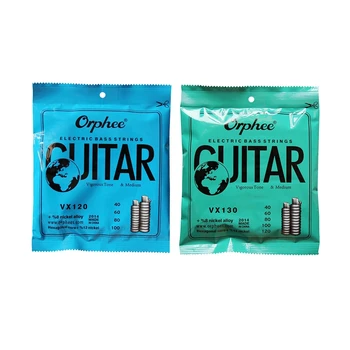 

Orphee 9 Pcs Electric Bass Strings Carbon Steel Series Hexagonal Wire Medium Light Strong Strings, 4 Strings Vx120 & 5 Strings V