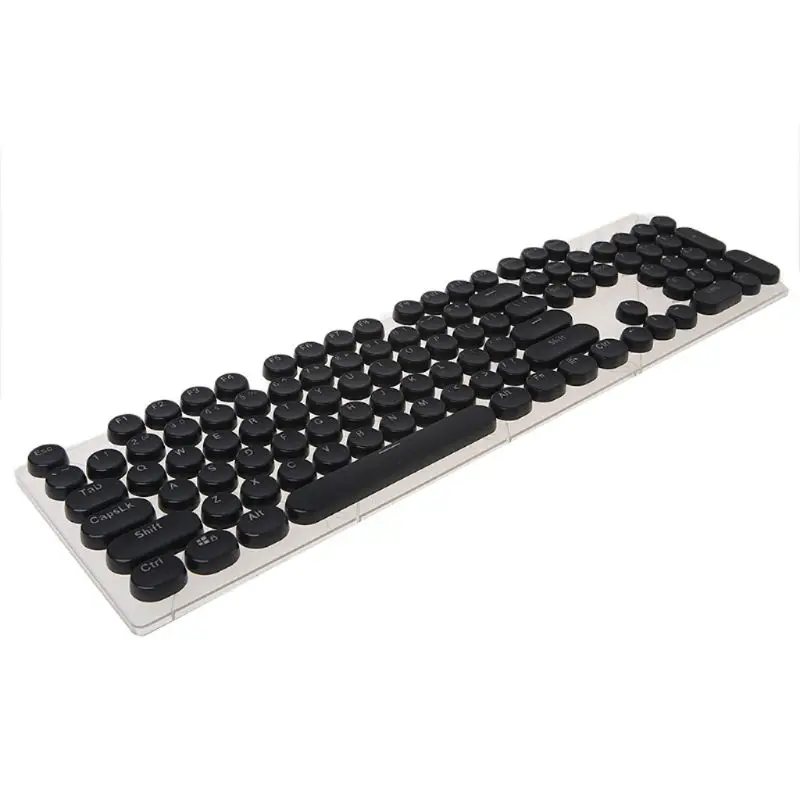 104 Keys Retro Round Keycaps Double Shot DIY Steam Punk Steampunk Typewriter Keycaps for Backlit Classy Player Stylized