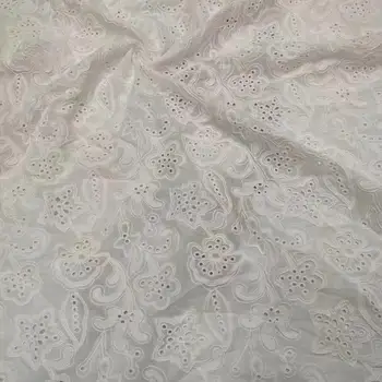 

Hot selling African dry lace fabrics high quality hollowed-up cotton lace fabrics latest 2020 Swiss bari lace in Switzerland YY