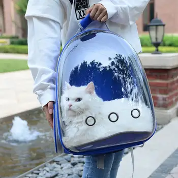 

Breathable Small Pet Carrier Bag For Dog Cat Portable Pet Outdoor Transparent Travel Backpack Dog Cat Carrying Cage 3 Colors