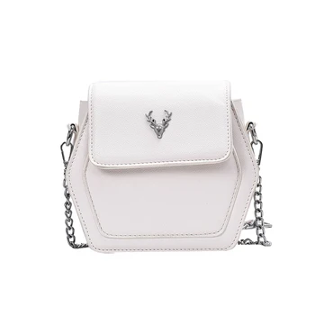 

Luxury bag PU leather Designer Shoulder 2020 chain soft shoulder belt fashion bag hexagonal Messenger Bag Wallet