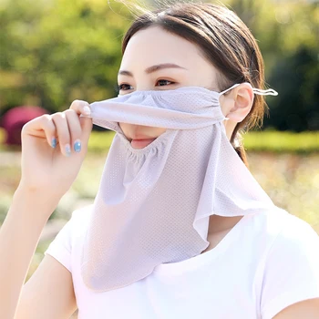 

Summer Breathable Opening Sunscreen Face Mask Women Anti-UV Outdoor Riding Windproof Dust-Proof Face Shield Neck Head Scarf