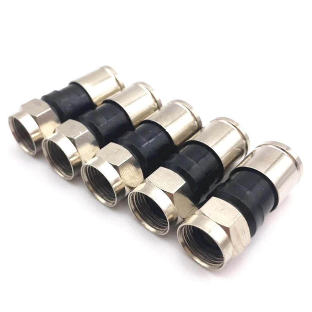 

10pcs New Arrival RG6 F Type Compression 2.7cm high quality Snap Seal Plug Connector For Sky Satellite Virgin Cable