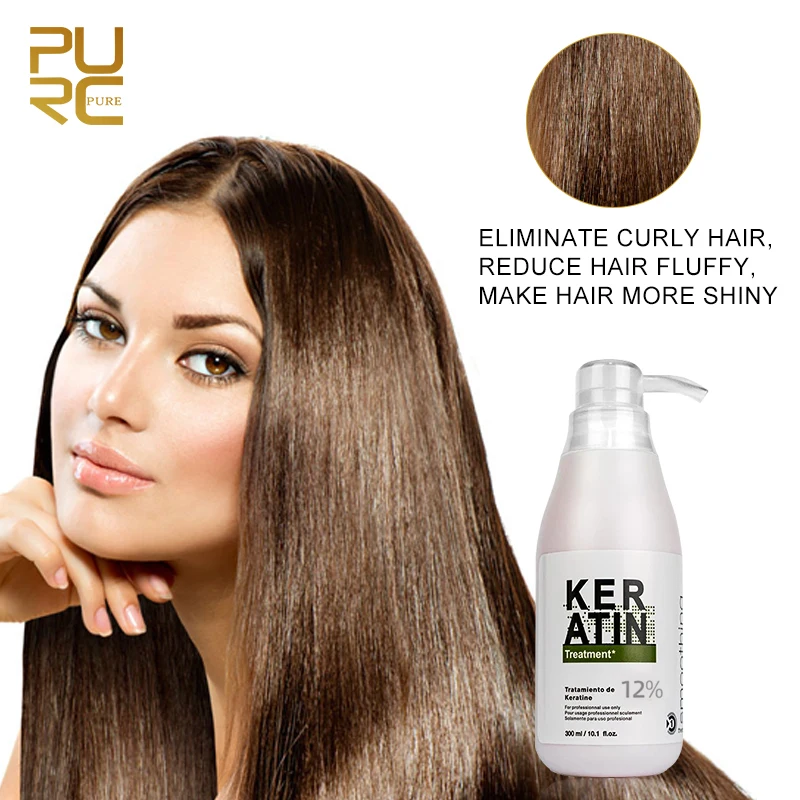 HAIR SMOOTHENING AT HOME TREATMENT BY PURC KERATIN | Purc 300ml Repair  Damaged Dry Hair Keratin Treatment Hair Conditioner Care Nutrient |  